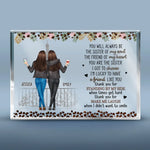 Custom Name Sister Friendship Gifts for Women - Personalized Shaped Acrylic Plaque