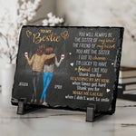 Custom Name Bestie Sister Gifts for Women - Personalized Stone With Stand