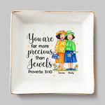 Custom Name Proverbs 31:10 Gifts for Women - Personalized Jewelry Dish
