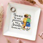 Custom Name Proverbs 31:10 Gifts for Women - Personalized Jewelry Dish
