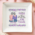 Custom Name Old Friends Gifts for Women - Personalized Jewelry Dish