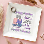 Custom Name Old Friends Gifts for Women - Personalized Jewelry Dish
