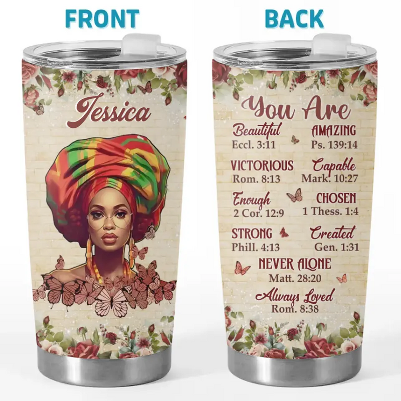 Custom Name Christian Affirmation Gifts for Women - Personalized Tumbler