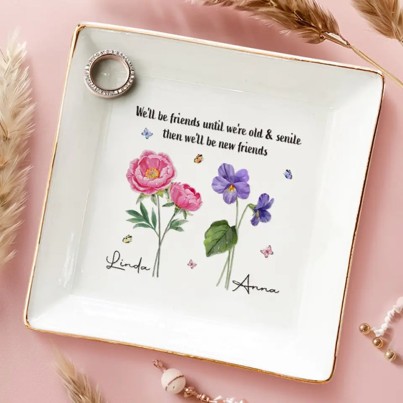 Custom Name Best Friend Gifts - Personalized Jewelry Dish