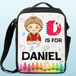 Custom Name Dinosaur Alphabet Gifts for Kids - Personalized Lunch Bag