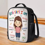 Custom Name Christian Affirmation Gifts for Girls - Personalized Lunch Bag