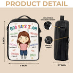 Custom Name Christian Affirmation Gifts for Girls - Personalized Lunch Bag