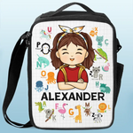 Custom Name Animal Alphabet Gifts for Kids - Personalized Lunch Bag