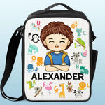 Custom Name Animal Alphabet Gifts for Kids - Personalized Lunch Bag