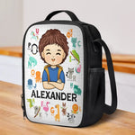 Custom Name Animal Alphabet Gifts for Kids - Personalized Lunch Bag
