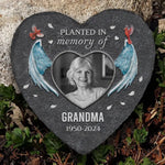 Custom Photo Angel Wing Memorial Gifts for Grandma - Personalized Memorial Stone