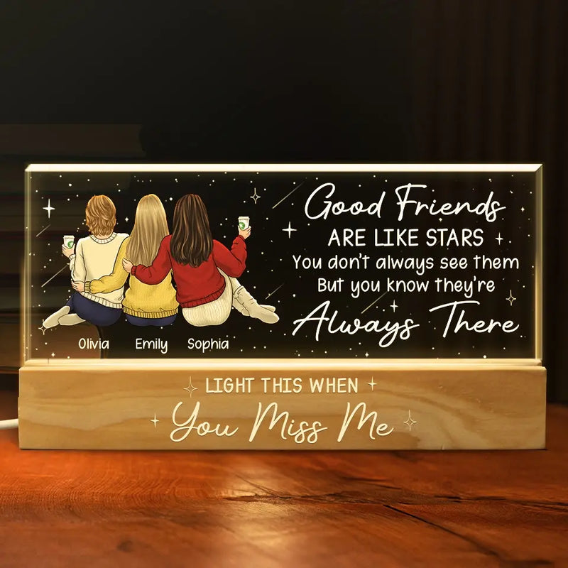 Custom Name Best Friend Gifts - Personalized Acrylic Letters Night Light