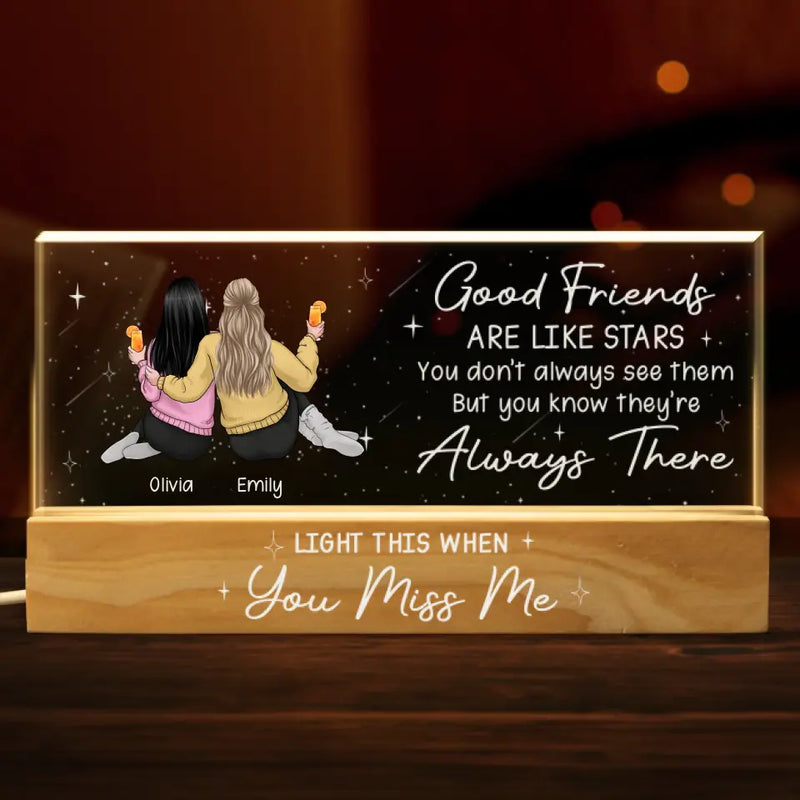 Custom Name Best Friend Gifts - Personalized Acrylic Letters Night Light