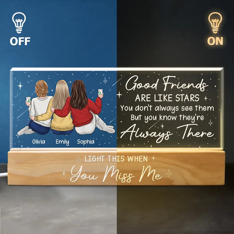 Custom Name Best Friend Gifts - Personalized Acrylic Letters Night Light