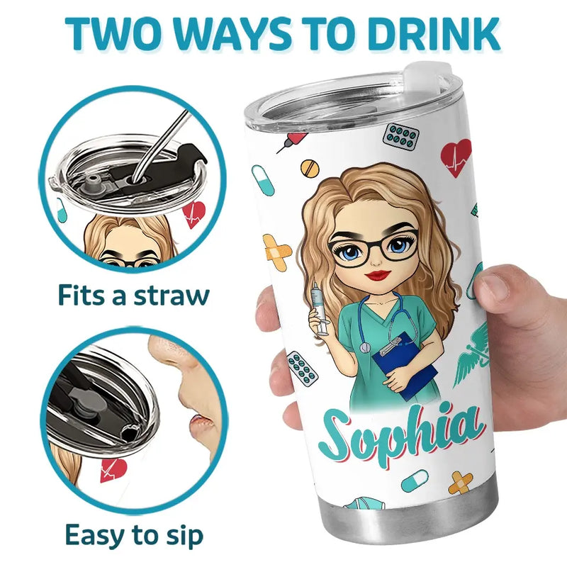 Custom Name Nurse Gifts for Women - Personalized Tumbler