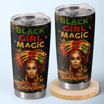 Custom Name Black Girl Magic Gifts for Women - Personalized Tumbler