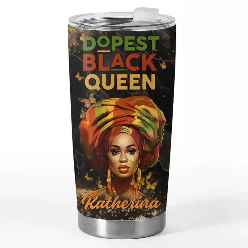 Custom Name Black Girl Magic Gifts for Women - Personalized Tumbler