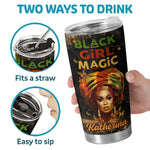 Custom Name Black Girl Magic Gifts for Women - Personalized Tumbler