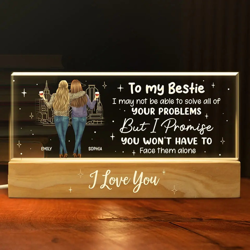 Custom Name Best Friend Gifts for Women - Personalized Acrylic Letters Night Light