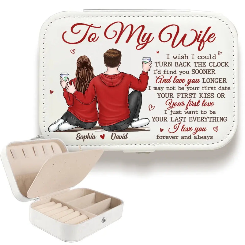 Custom Name Romantic Gifts for Wife - Personalized Jewelry Case