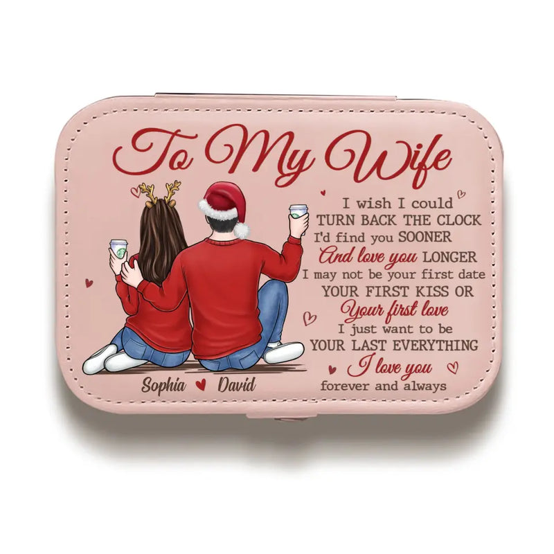 Custom Name Romantic Gifts for Wife - Personalized Jewelry Case
