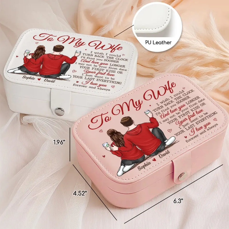 Custom Name Romantic Gifts for Wife - Personalized Jewelry Case