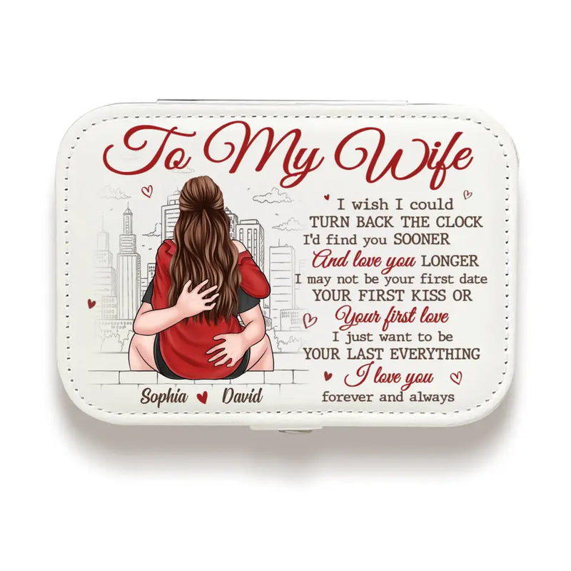 Custom Name Romantic Wife Gifts - Personalized Jewelry Case