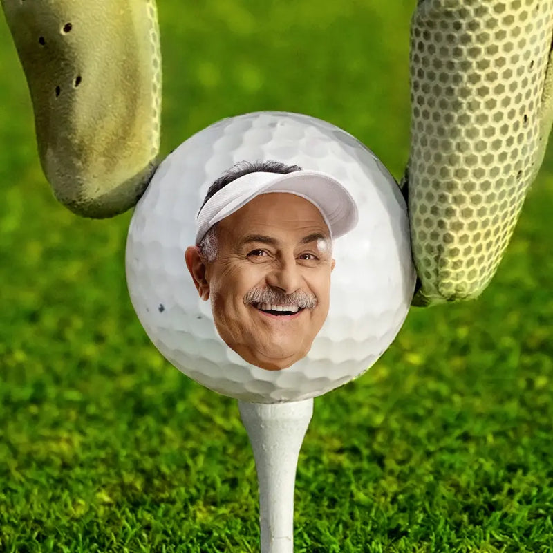 Custom Photo I'm A Full-Time Golfer - Personalized Custom Golf Ball - Appreciation, Retirement Gift For Coworkers, Work Friends, Colleagues