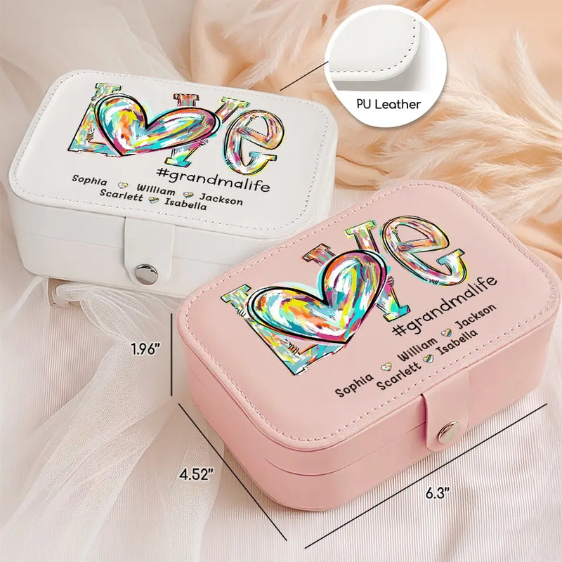 Grandmas Are Moms With Lots Of Frosting - Family Personalized Custom Jewelry Case - Gift For Mom, Grandma