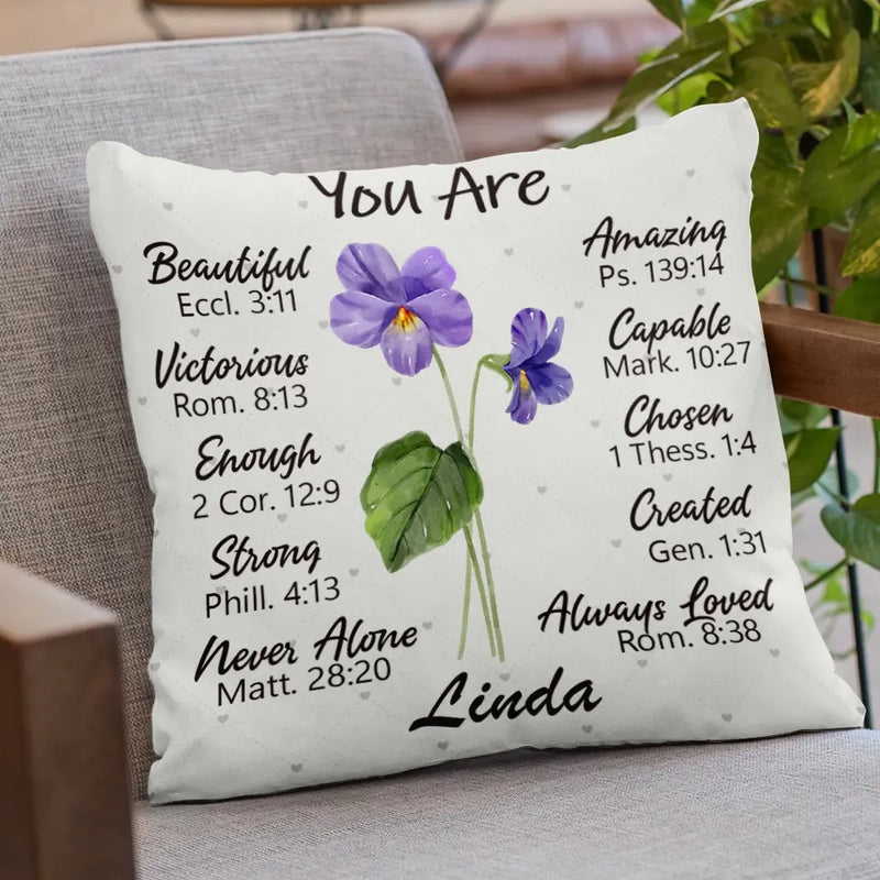 Custom Name Christian Encouragement Decor - Personalized Pillow