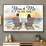 Custom Name Couple Beach Decor - Personalized Poster