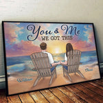 Custom Name Beach Couple Love Gifts - Personalized Poster