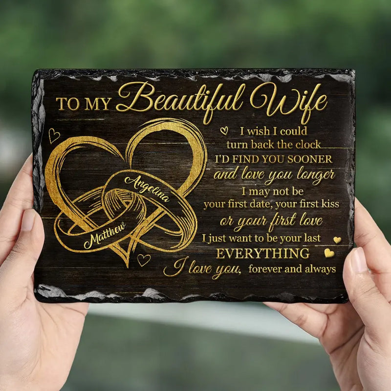 Custom Name Romantic Wife Gifts - Personalized Stone With Stand