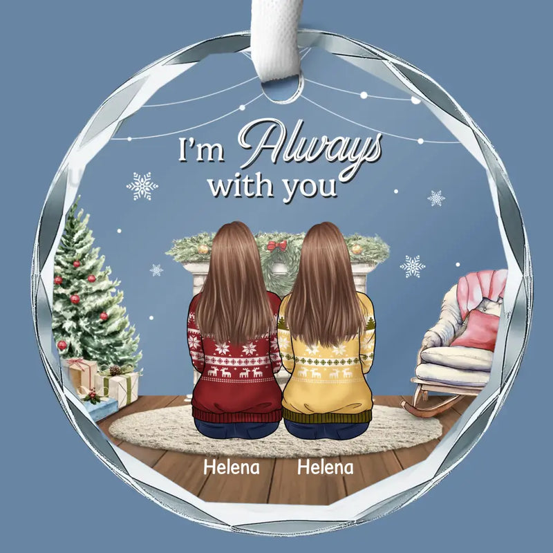 Custom Name Memorial Christmas Gifts - Personalized Glass Ornament