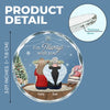 Always With You - Memorial Personalized Custom Circle Glass Ornament - Sympathy Gift For Family Members