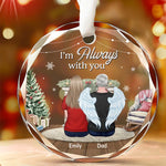 Custom Name Memorial Christmas Gifts - Personalized Glass Ornament
