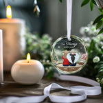 Custom Name Memorial Christmas Gifts - Personalized Glass Ornament