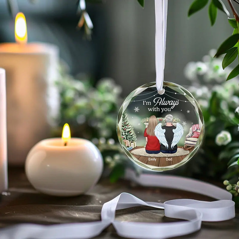 Custom Name Memorial Christmas Gifts - Personalized Glass Ornament