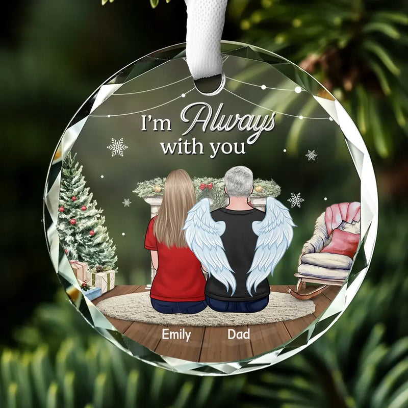 Custom Name Memorial Christmas Gifts - Personalized Glass Ornament