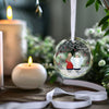 Your Life Was A Blessing, Your Memory A Treasure - Memorial Personalized Custom Circle Glass Ornament - Sympathy Gift For Family Members