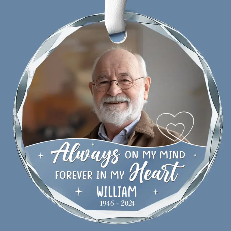 Custom Photo Memorial Keepsake Gifts - Personalized Glass Ornament