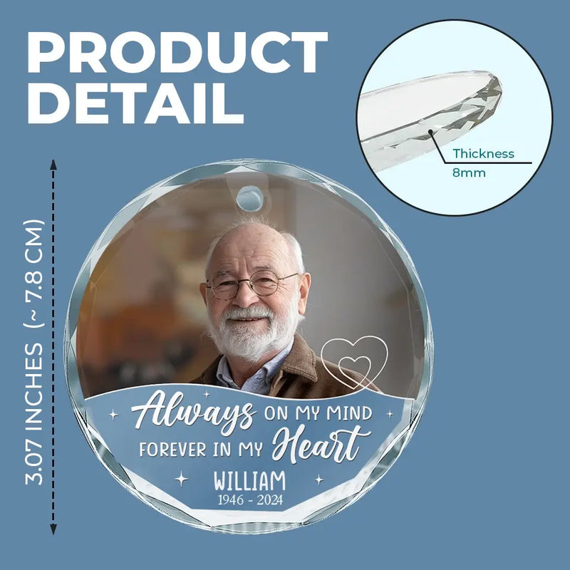 Custom Photo Memorial Keepsake Gifts - Personalized Glass Ornament
