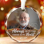Custom Photo Memorial Keepsake Gifts - Personalized Glass Ornament