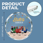 Custom Name Christmas Gifts for Sisters - Personalized Glass Ornament
