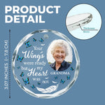 Custom Photo Memorial Grandma Gifts - Personalized Glass Ornament