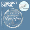 First Christmas In Our New Home - Couple Personalized Custom Circle Glass Ornament - Gift For Husband Wife, Anniversary, First Christmas
