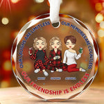 Custom Name Friendship Gifts for Women - Personalized Glass Ornament