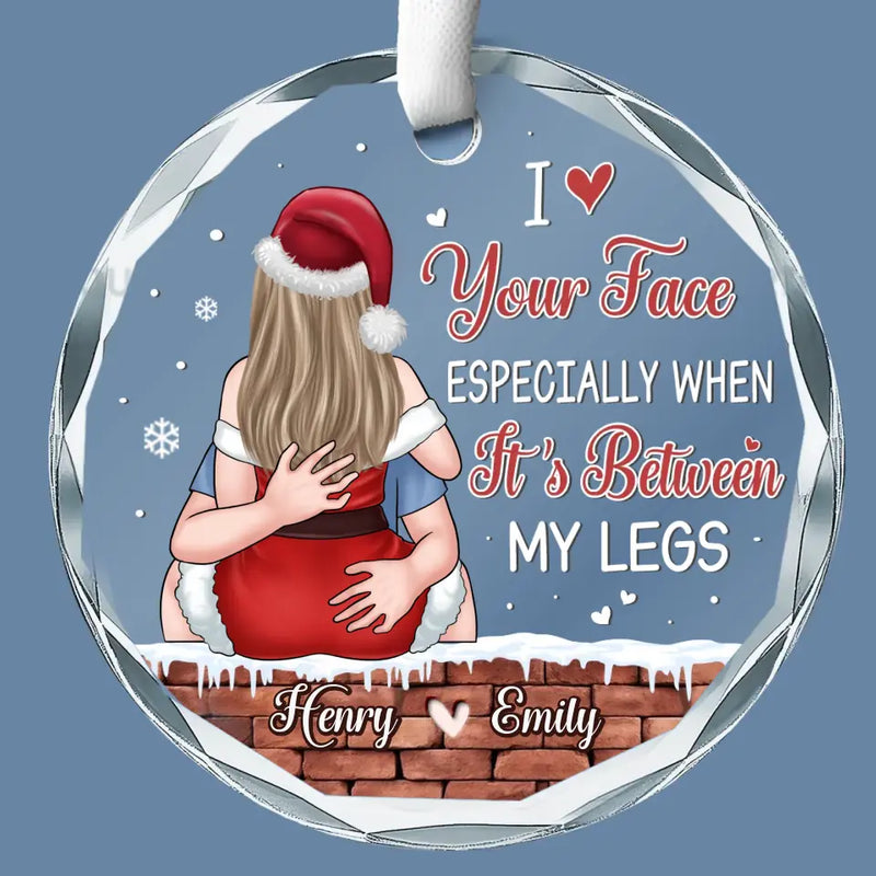 You Make The Season Bright - Couple Personalized Custom Circle Glass Ornament - Gift For Husband Wife, Anniversary
