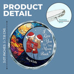 Custom Love You to the Moon and Back Christmas Couple Gifts - Personalized Glass Ornament