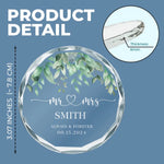 Custom Name Wedding Gifts for Couples - Personalized Glass Ornament